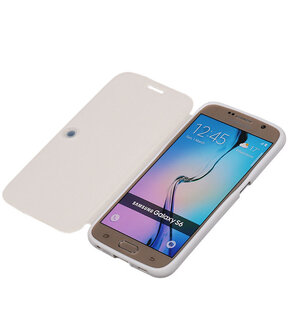 Bestcases Wit TPU Booktype Motief Hoesje voor Samsung Galaxy S6