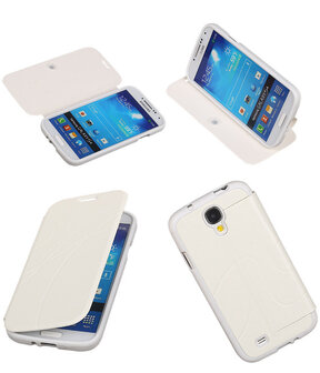Bestcases Wit TPU Booktype Motief Hoesje Samsung Galaxy S4