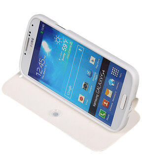 Bestcases Wit TPU Booktype Motief Hoesje voor Samsung Galaxy S4