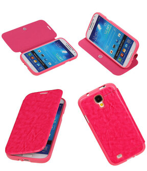 Bestcases Roze TPU Booktype Motief Hoesje Samsung Galaxy S4