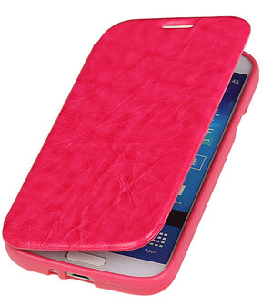 Bestcases Roze TPU Booktype Motief Hoesje voor Samsung Galaxy S4