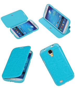 Bestcases Turquoise TPU Booktype Motief Hoesje Samsung Galaxy S4