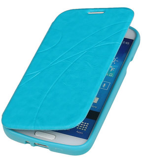 Bestcases Turquoise TPU Booktype Motief Hoesje voor Samsung Galaxy S4