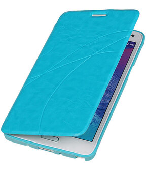 Bestcases Turquoise TPU Booktype Motief Hoesje voor Samsung Galaxy Note 4