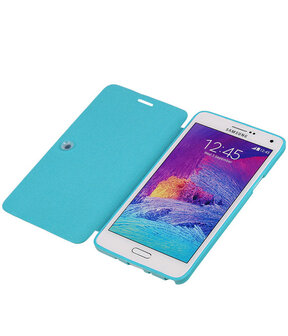 Bestcases Turquoise TPU Booktype Motief Hoesje voor Samsung Galaxy Note 4