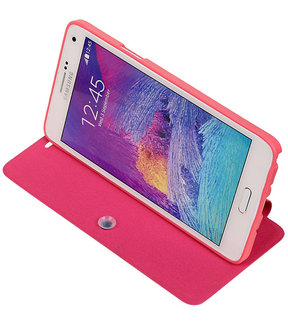 Bestcases Roze TPU Booktype Motief Hoesje voor Samsung Galaxy Note 4