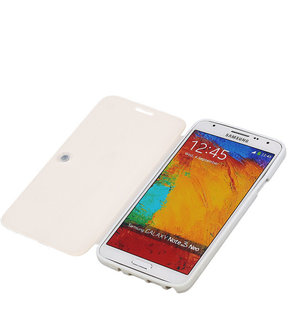 Bestcases Wit TPU Booktype Motief Hoesje voor Samsung Galaxy Note 3 Neo