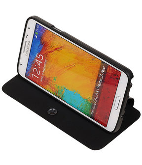 Bestcases Zwart TPU Booktype Motief Hoesje voor Samsung Galaxy Note 3 Neo