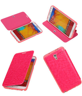 Bestcases Roze TPU Booktype Motief Hoesje Samsung Galaxy Note 3 Neo