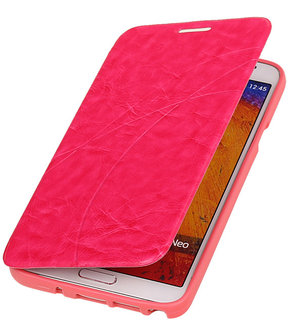 Bestcases Roze TPU Booktype Motief Hoesje voor Samsung Galaxy Note 3 Neo