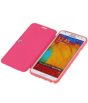 Bestcases Roze TPU Booktype Motief Hoesje voor Samsung Galaxy Note 3 Neo