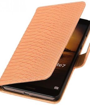 Sony Xperia M4 Aqua Snake Booktype Wallet Hoesje Roze