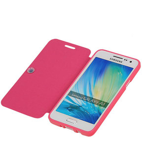 Bestcases Roze TPU Booktype Motief Hoesje voor Samsung Galaxy A3 2015