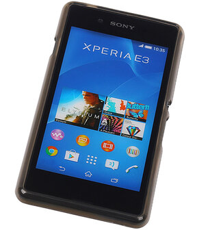 Sony Xperia E3 TPU Hoesje Transparant Grijs