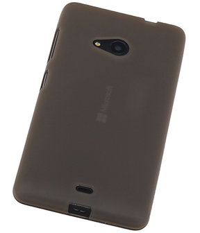 Microsoft Lumia 535 TPU Hoesje Transparant Grijs