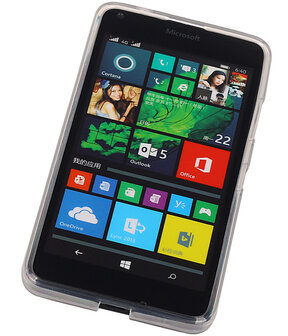 Microsoft Lumia 640 TPU Hoesje Transparant Wit