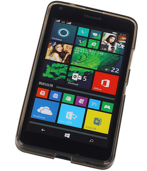 Microsoft Lumia 640 TPU Hoesje Transparant Grijs