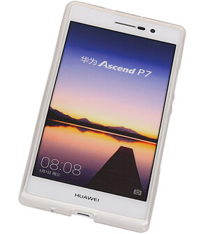 Huawei Ascend P7 TPU Hoesje Transparant Wit