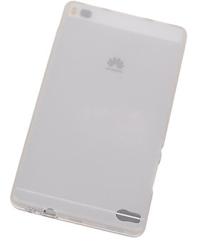 Huawei P8 TPU Hoesje Transparant Wit