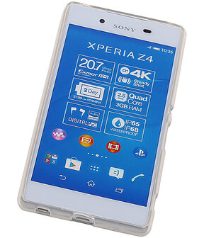 Sony Xperia Z4/Z3 Plus TPU Hoesje Transparant Wit