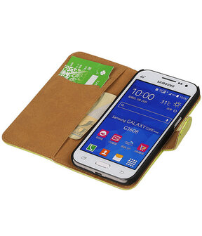 Samsung Galaxy Core Prime Lace Bookstyle Wallet Hoesje Groen