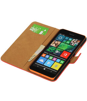 Microsoft Lumia 640 XL Effen Booktype Wallet Hoesje Rood