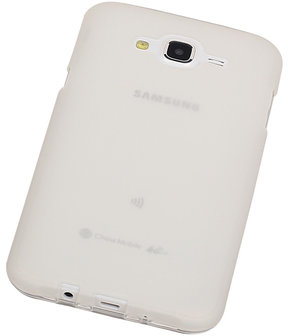 Samsung Galaxy J5 TPU Hoesje Transparant Wit &ndash; Back Case Bumper 