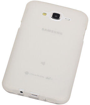 Samsung Galaxy J7 TPU Hoesje Transparant Wit &ndash; Back Case Bumper 