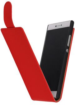 Rood Effen Classic Flipcase Hoesje Huawei P8