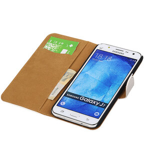 Samsung Galaxy J7 Effen Booktype Wallet Hoesje Wit
