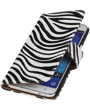 Samsung Galaxy J7 Zebra Booktype Wallet Hoesje