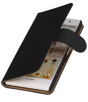 Samsung Galaxy Young Effen Booktype Wallet Hoesje Zwart
