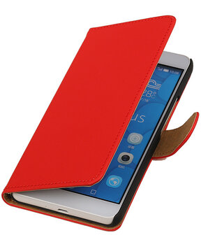 Rood Honor 6 Plus Book/Wallet Case/Cover Hoesje