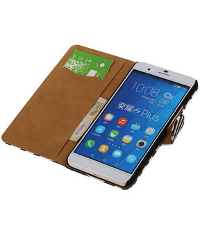 Huawei Honor 6 Plus Zebra Booktype Wallet Hoesje