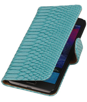 Samsung Galaxy Grand Max Snake Booktype Wallet Hoesje Turquoise