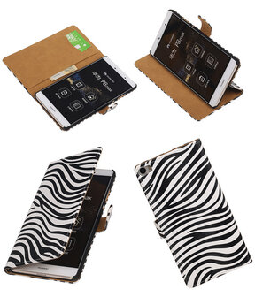 Huawei P8 Max Zebra Booktype Wallet Hoesje