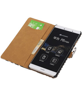 Huawei P8 Max Zebra Booktype Wallet Hoesje