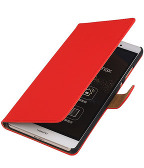 Huawei P8 Max Effen Booktype Wallet Hoesje Rood