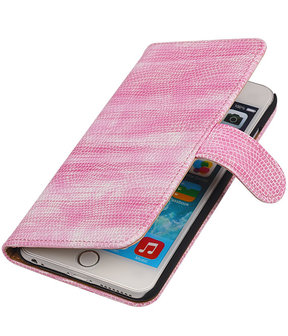 Apple iPhone 6 Plus Booktype Wallet Hoesje Mini Slang Roze