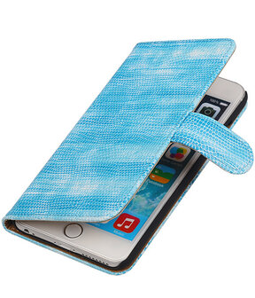 Apple iPhone 6 Plus Booktype Wallet Hoesje Mini Slang Blauw