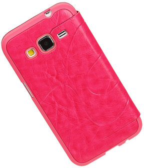 Bestcases Roze TPU Booktype Motief Hoesje Samsung Galaxy Grand Neo