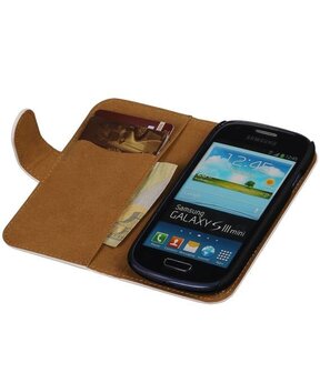 Samsung Galaxy S3 mini Effen Booktype Wallet Hoesje Wit