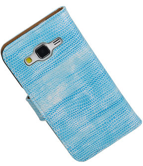 Samsung Galaxy Core Prime Booktype Wallet Hoesje Mini Slang Blauw