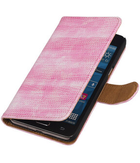Samsung Galaxy Grand Prime Booktype Wallet Hoesje Mini Slang Roze