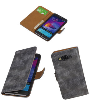Samsung Galaxy Grand Max Booktype Wallet Hoesje Mini Slang Grijs