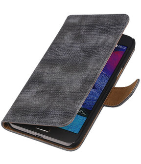 Samsung Galaxy Grand Max Booktype Wallet Hoesje Mini Slang Grijs