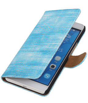 Huawei Honor 6 Plus Booktype Wallet Hoesje Mini Slang Blauw