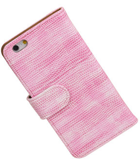 Apple iPhone 6 Booktype Wallet Hoesje Mini Slang Roze