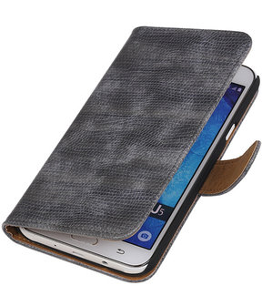 Samsung Galaxy J5 Booktype Wallet Hoesje Mini Slang Grijs