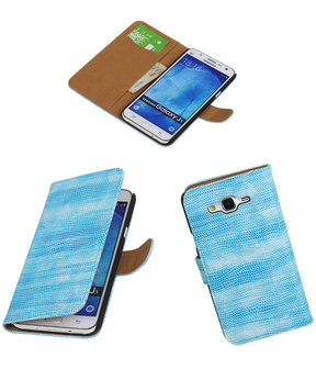 Samsung Galaxy J5 Booktype Wallet Hoesje Mini Slang Blauw